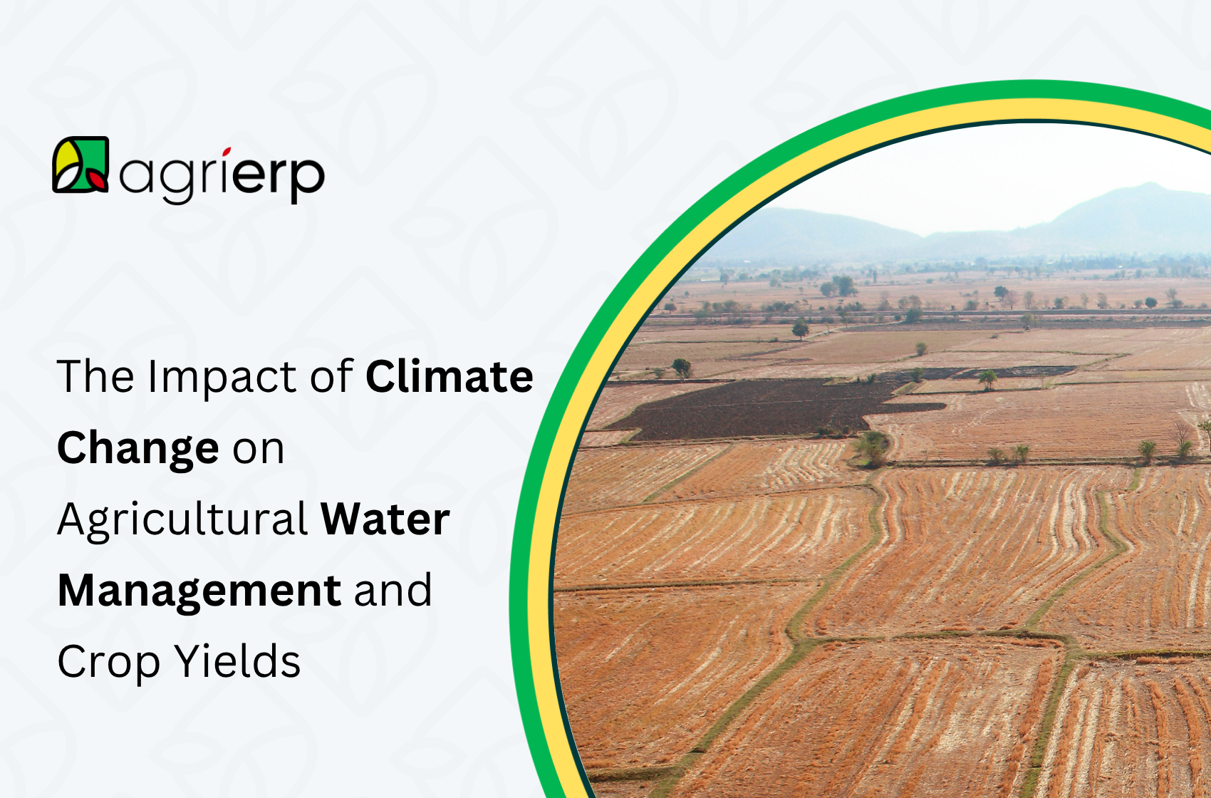 The Impact of Climate Change on Agricultural Water Management and Crop Yields