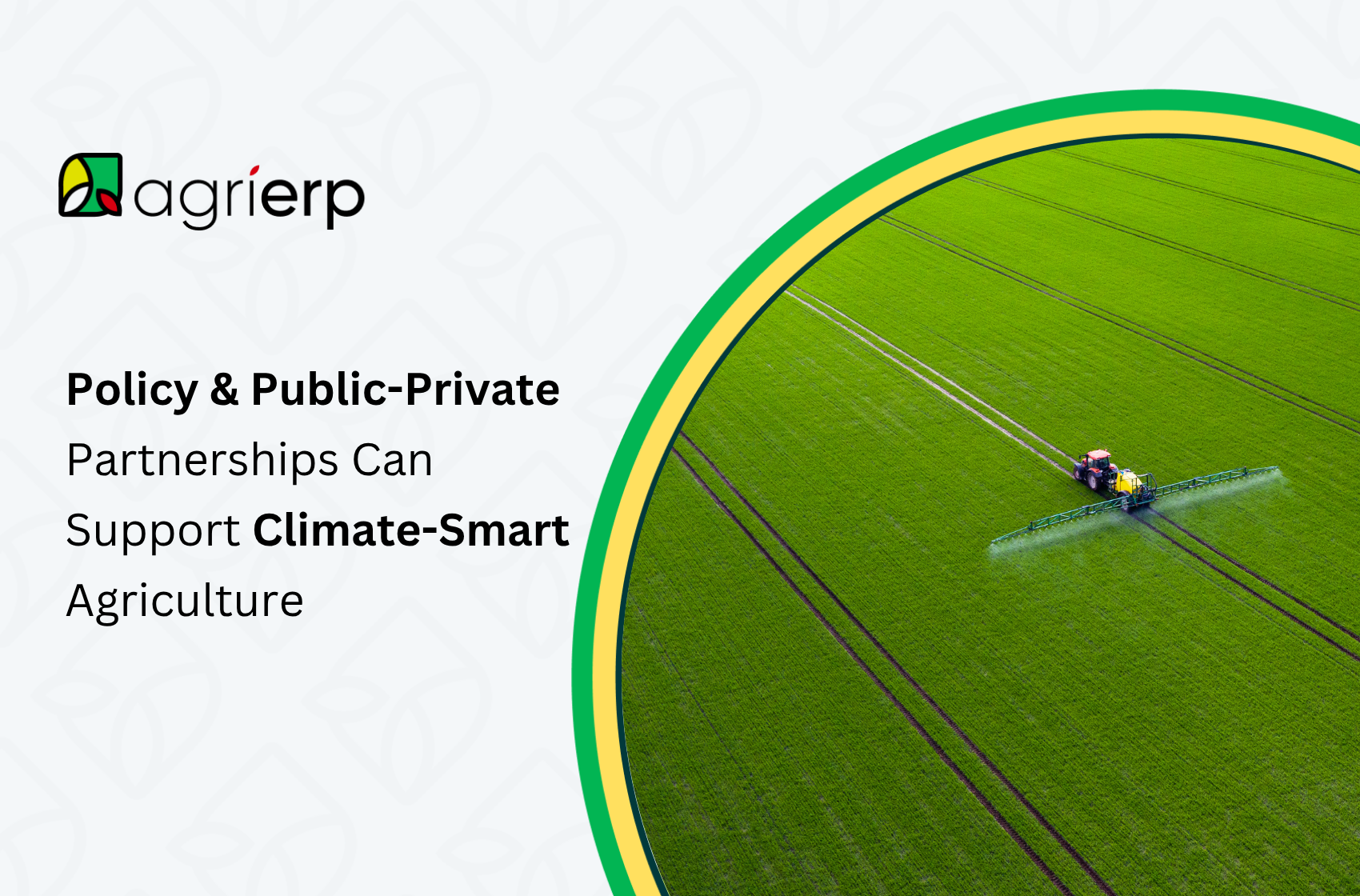 policy & public-private partnerships can support climate-smart agriculture