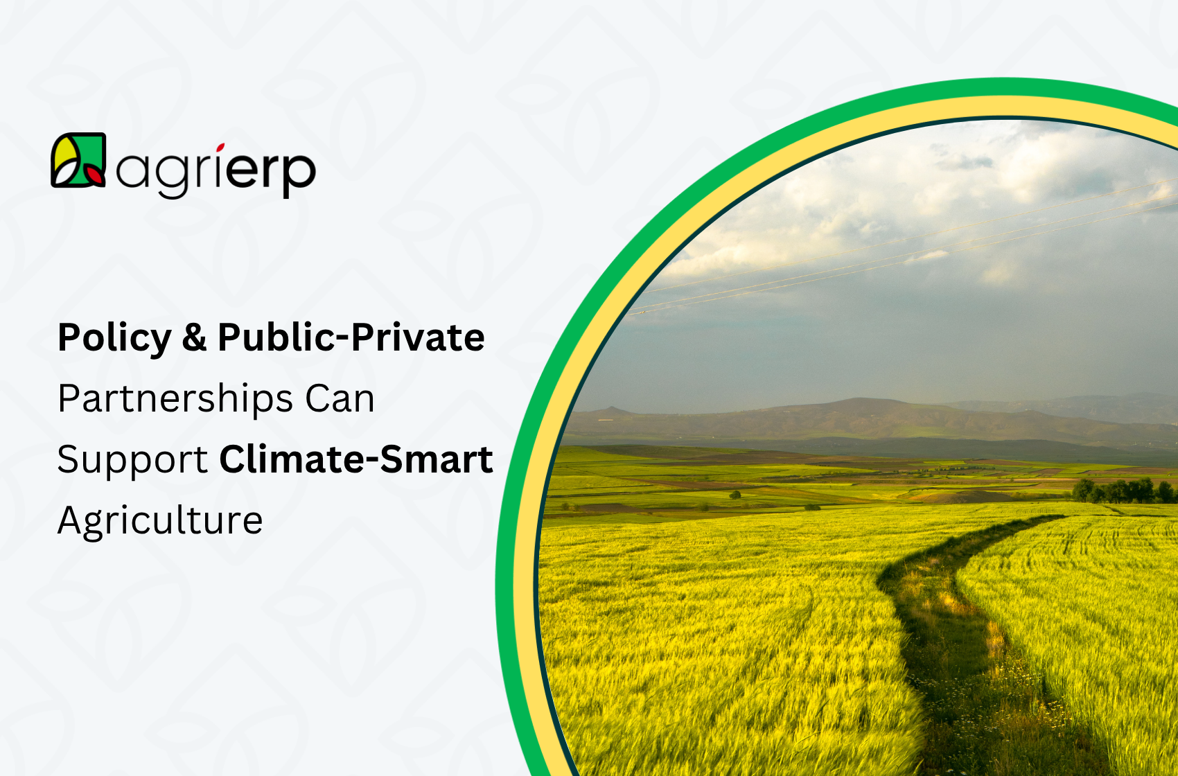 policy & public-private partnerships can support climate-smart agriculture