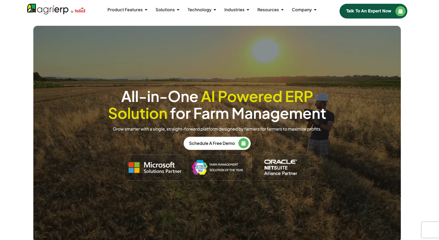 an image of agrierp, one of the famous software alternatives for erp