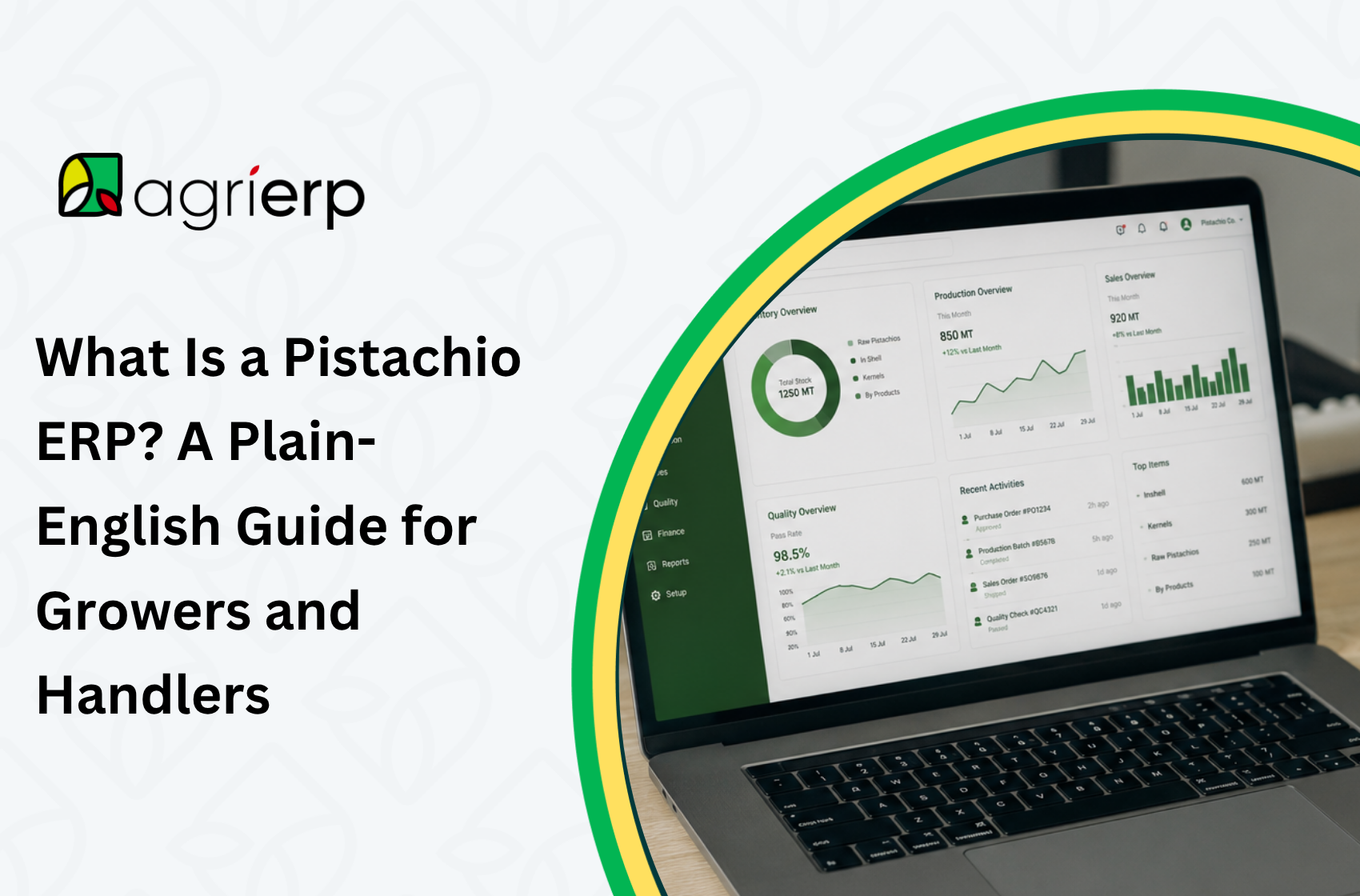 A header image for a blog on pistachio erp