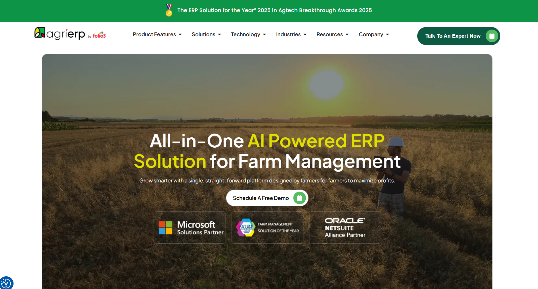 An image of agrierp, an agricultural erp system